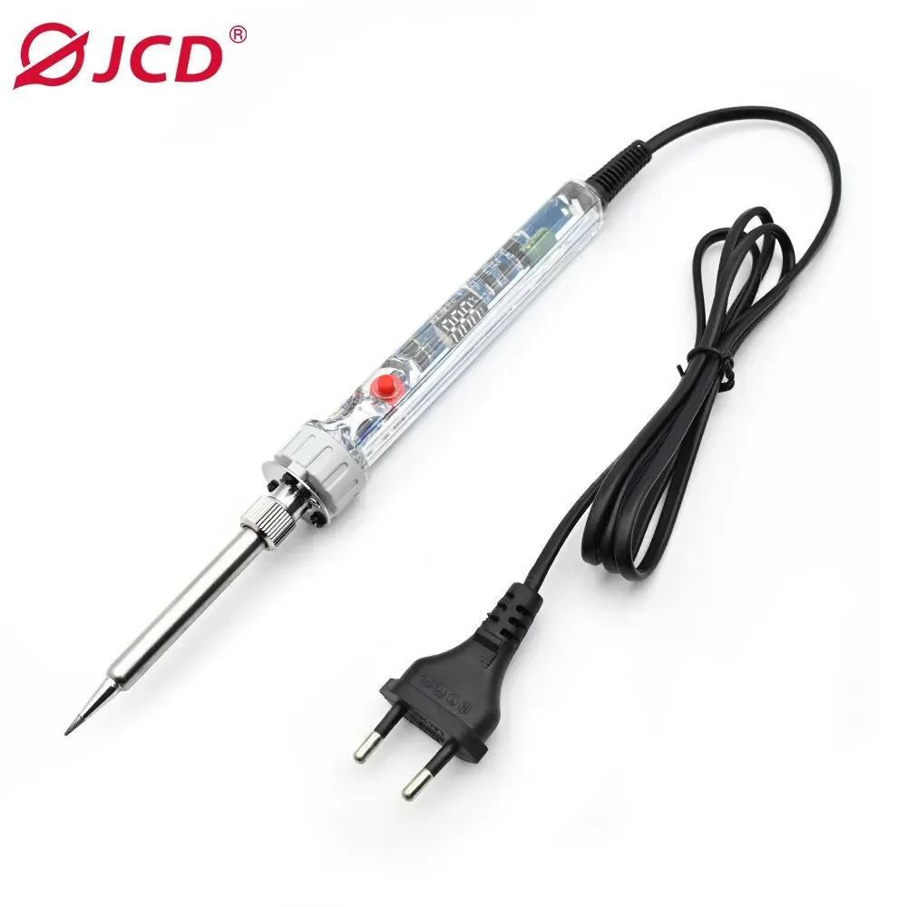 JCD 100W Soldering Iron LED Transparent PC Handle 220V / 110V LCD Digital Display Adjustable Temperature  Welding Repair Tools