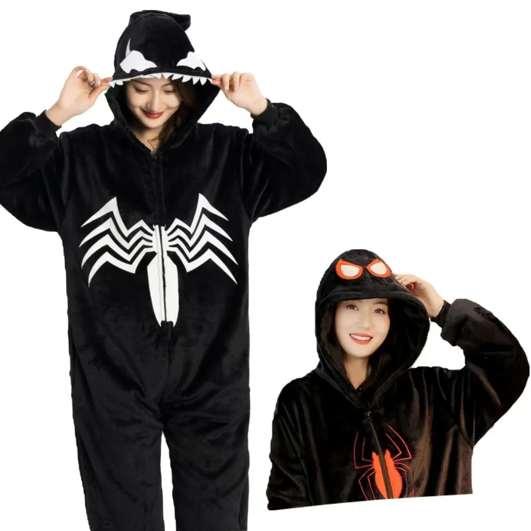

Костюм-комбинезон «Паук» на Хэллоуин, с высокой талией, длинные брюки, вельвет, для пар, для выступлений, домашняя одежда