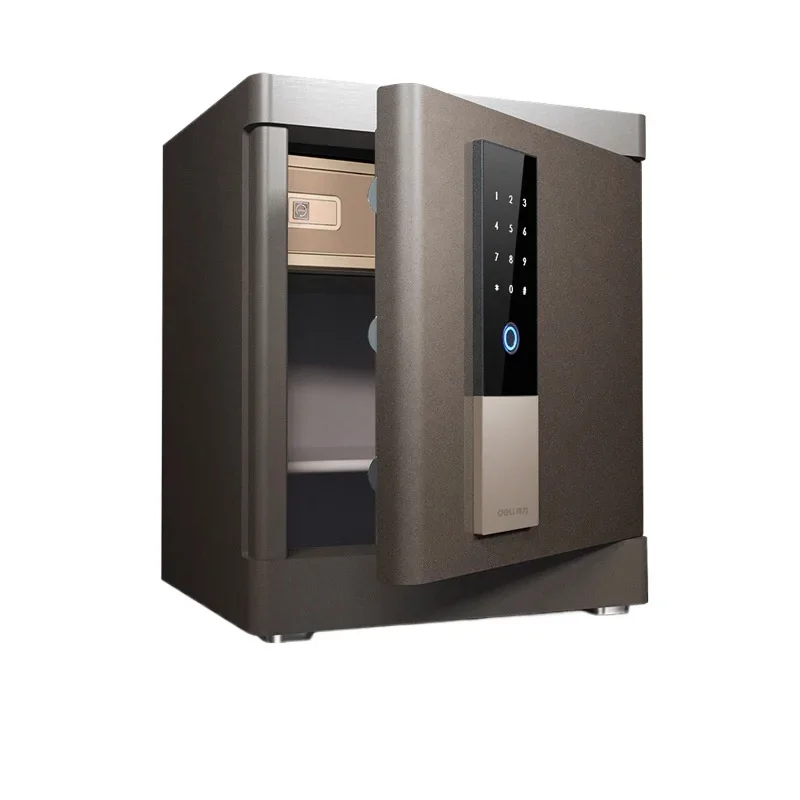 Fingerprint password unlock office and home anti-theft all steel storage box can be fixed into the wall for anti-theft