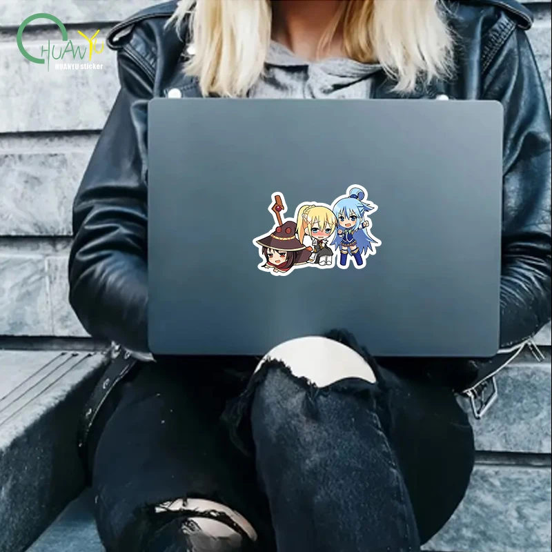 بركاتات عالم أفضل ملصقات الرسوم المتحركة Megumi Akya والسيارات والدراجات النارية والمصدات وأجهزة الكمبيوتر وأجهزة الكمبيوتر المحمولة وملصقات الديكور #6