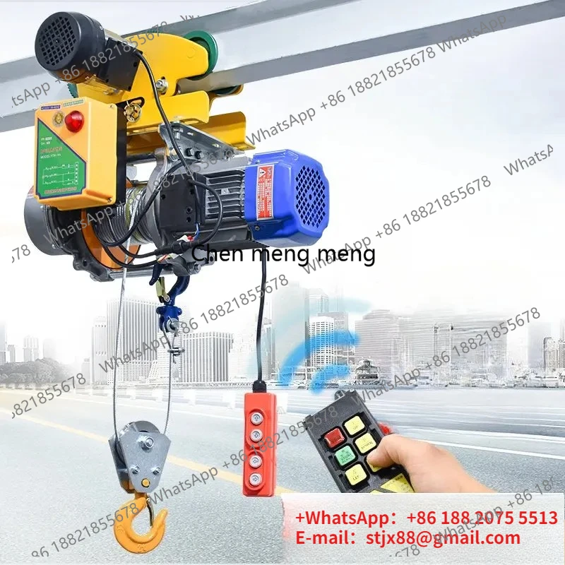 A55 Siamese hoist with sports car 220v fast hoist 1 ton electric hoist 380v home remote control small crane