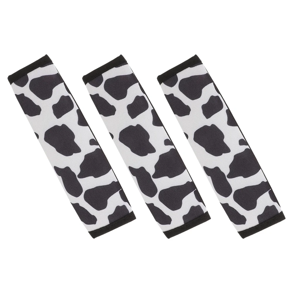 

3Pcs Cow Car Seat Covers Pads Cushion Shoulder Stylish Comfortable Driving Accessory Cow Print Covers Cover Pads