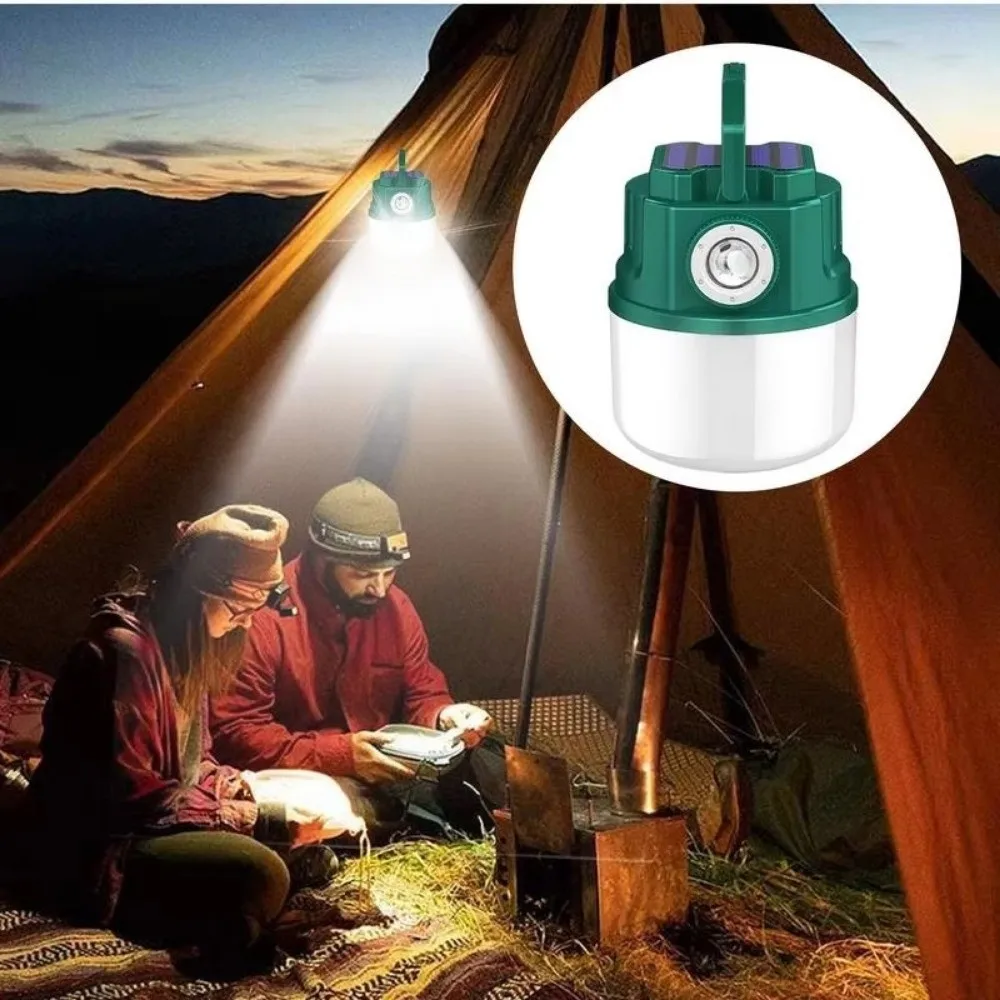 

4 Modes Solar Outdoor Lamp Battery Display Waterproof Outdoor Camping Light Strong Brightness Rechargeable Tent Light
