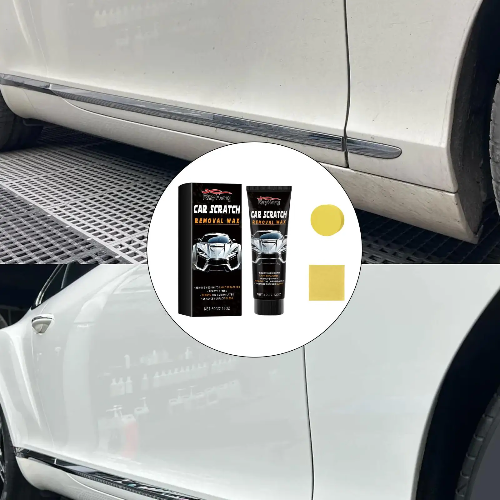 

Car Scratch Remover Car Cleaning Tool with Wipe Professional Car Scratch Repair Paste for Vehicles Deep Scratches Trucks