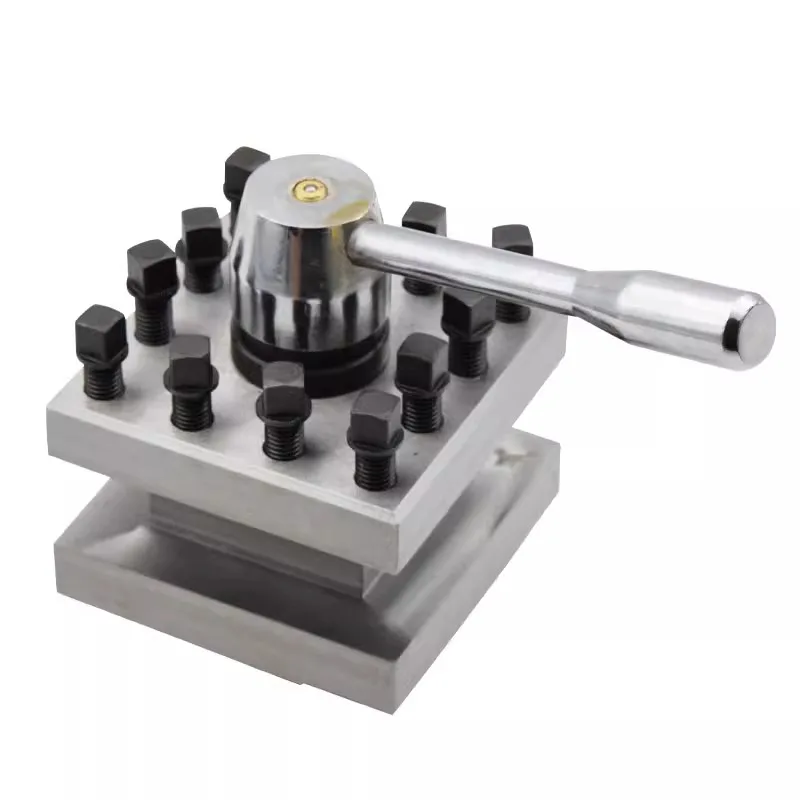 Square Tool Post Rest Metal Holder Tool Holder C6132A1/C6140 Lathe Accessories Square Tool Post Screw Lathe Spare Parts