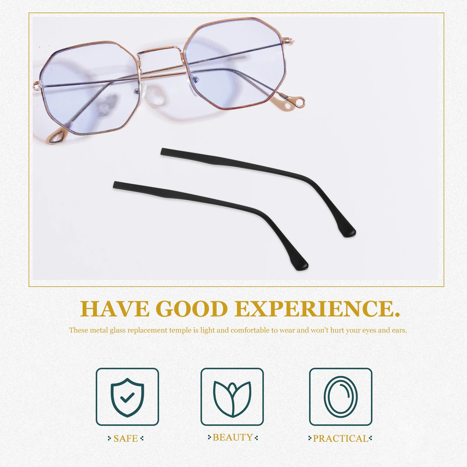 

1 set 1 Set Glasses Arm Legs Replacement Universal Eyeglasses Temple Parts Durable Metal Accessories Repair Kit For Men Women
