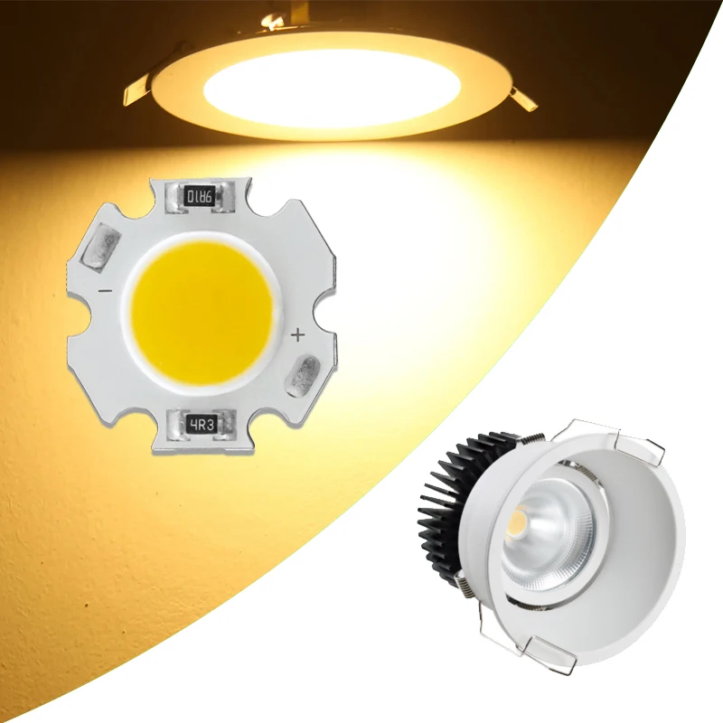 Yeni 12V 24V DC LED COB lambalar boncuk beyaz sıcak beyaz çift renk işıklar kurulu 3W 5W 7W alüminyum yuvarlak 20mm Downlight spot için