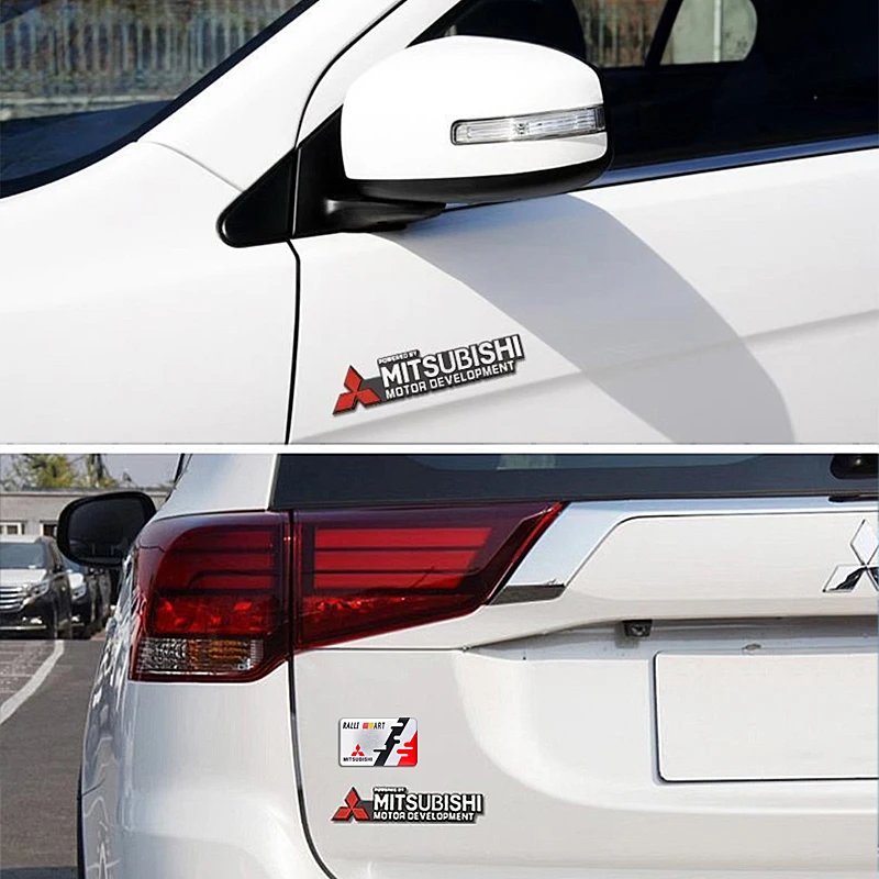 ميتسوبيشي شعار ملصقات معدنية جسم السيارة الجذع الزخرفية مائي لميتسوبيشي ASX أوتلاندر لانسر غراندز ديليكا باجيرو كولت