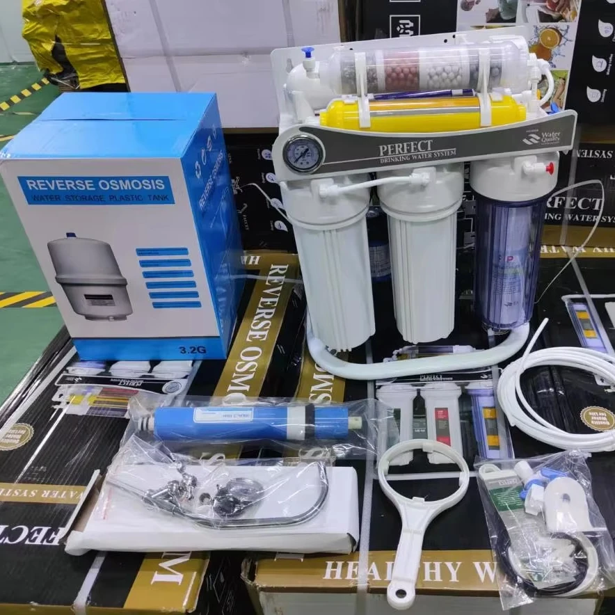 

Hot selling：7 Stage 75GPD Reverse Osmosis Water Filter System | 97% Salt Rejection | 0.001 RO Purifier for Home Use | Hig