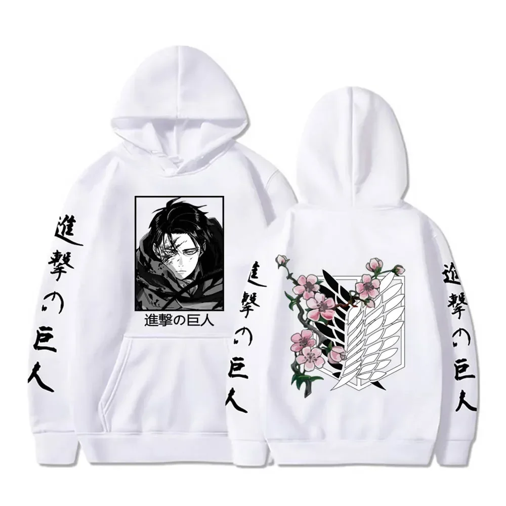 Hot Anime Attack On Titan Plus Size Hoodie Levi Graphic Hooded Men Women Clothes Autumn Warm Sweatshirt Harajuku Streetwweear To