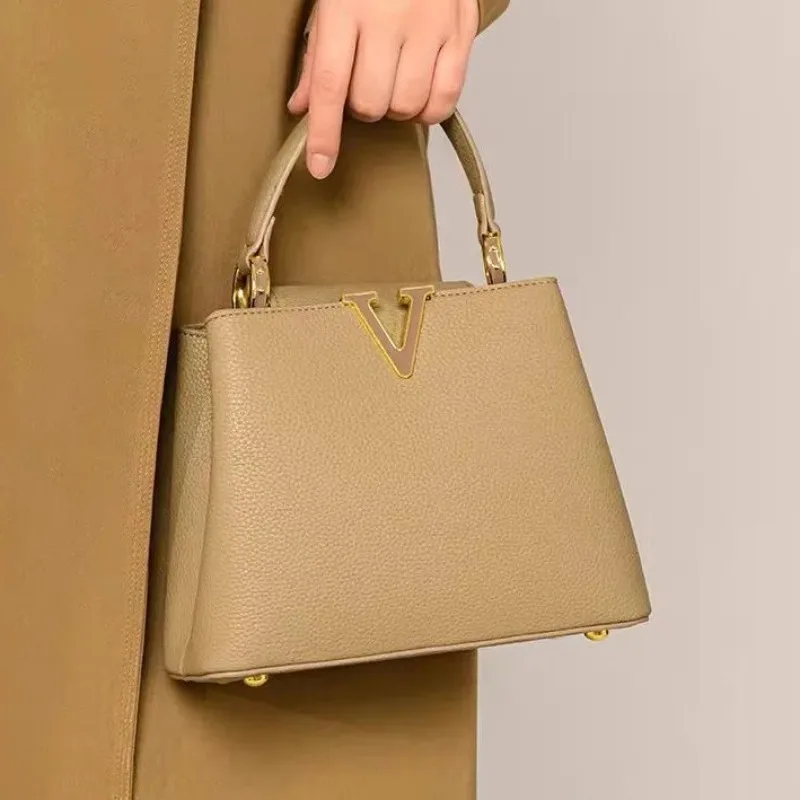 

Simple Vintage Diaper Bag Luxury Leather Commuter Crossbody Unique Leisure Square Satchel For Modern Business Ladies