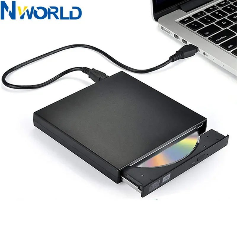 

Тонкий внешний оптический привод USB 2,0 DVD комбинированный DVD проигрыватель CD-RW устройство записи Plug and Play для Macbook ноутбука настольного ПК