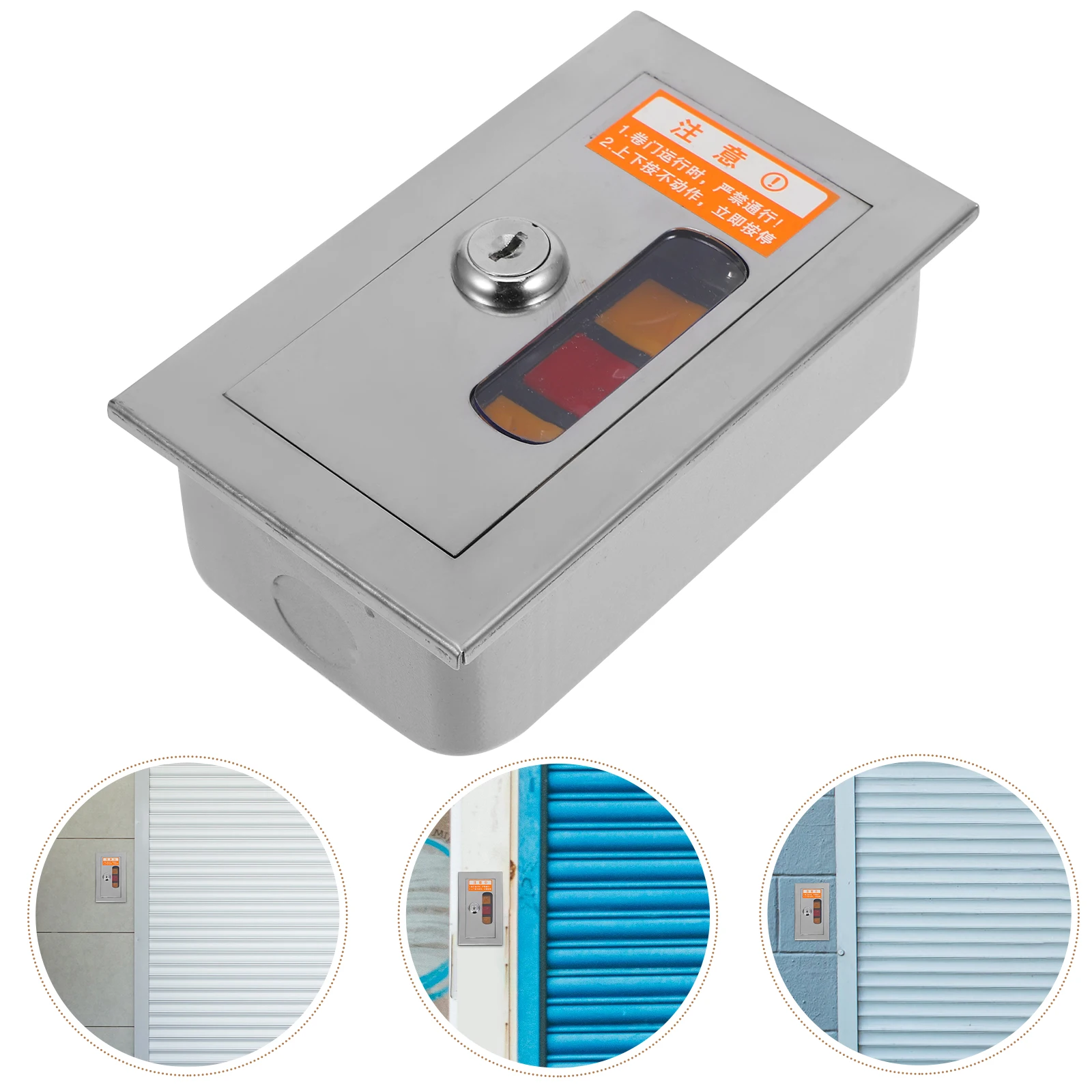 

Manual Push Button Switch Box Fireproof Shutter Door Controller Lock Control Station Warehouse Mall Security Durable Metal