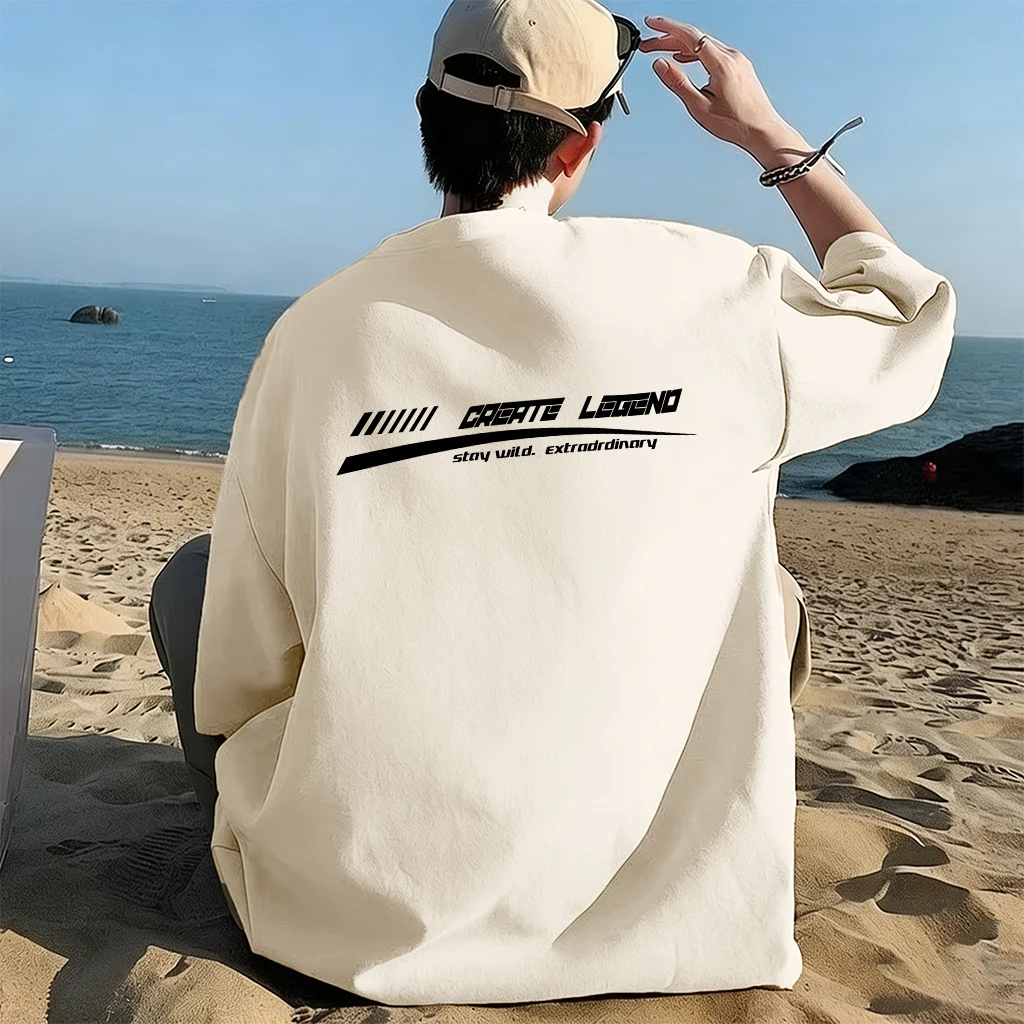 Maintain A Healthy Lifestyle Print Men'S O-Neck Tops Cotton Breathable Tee Shirts Soft Street Short Sleeve Summer Casual T-Shirt