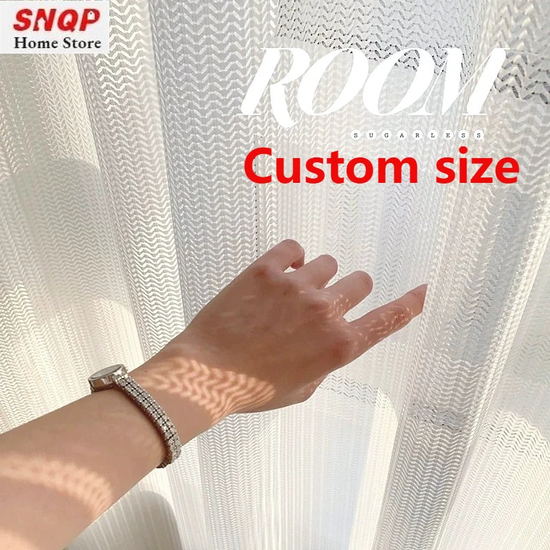 

Custom Size Fashion Multiple Styles Quality White Tulle Sheer Curtains for Living Dining Room Bedroom Window Decor Luxury 창문커텐