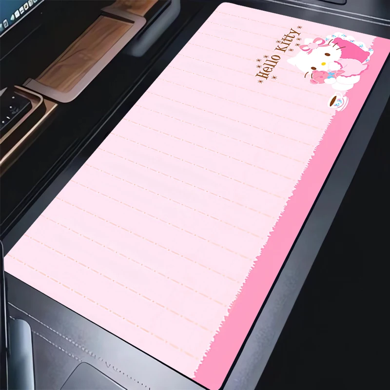 Pink Bowknot Anime Cat Bear Mouse Pad Laptop Kawaii Gaming Keyboard Rug XXL Hello Kitty Mousepad PC Gamer Cabinet Girl Desk Mat