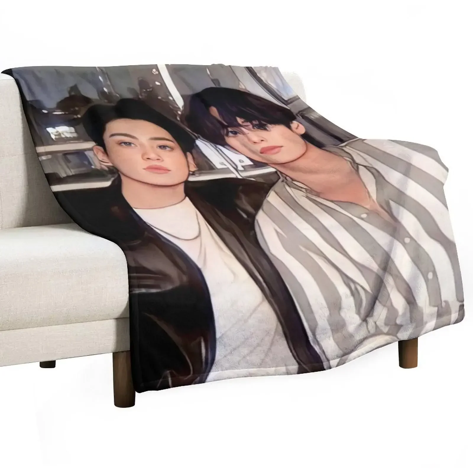 Taekook Throw Blanket Plush Decorative Sofa Blankets