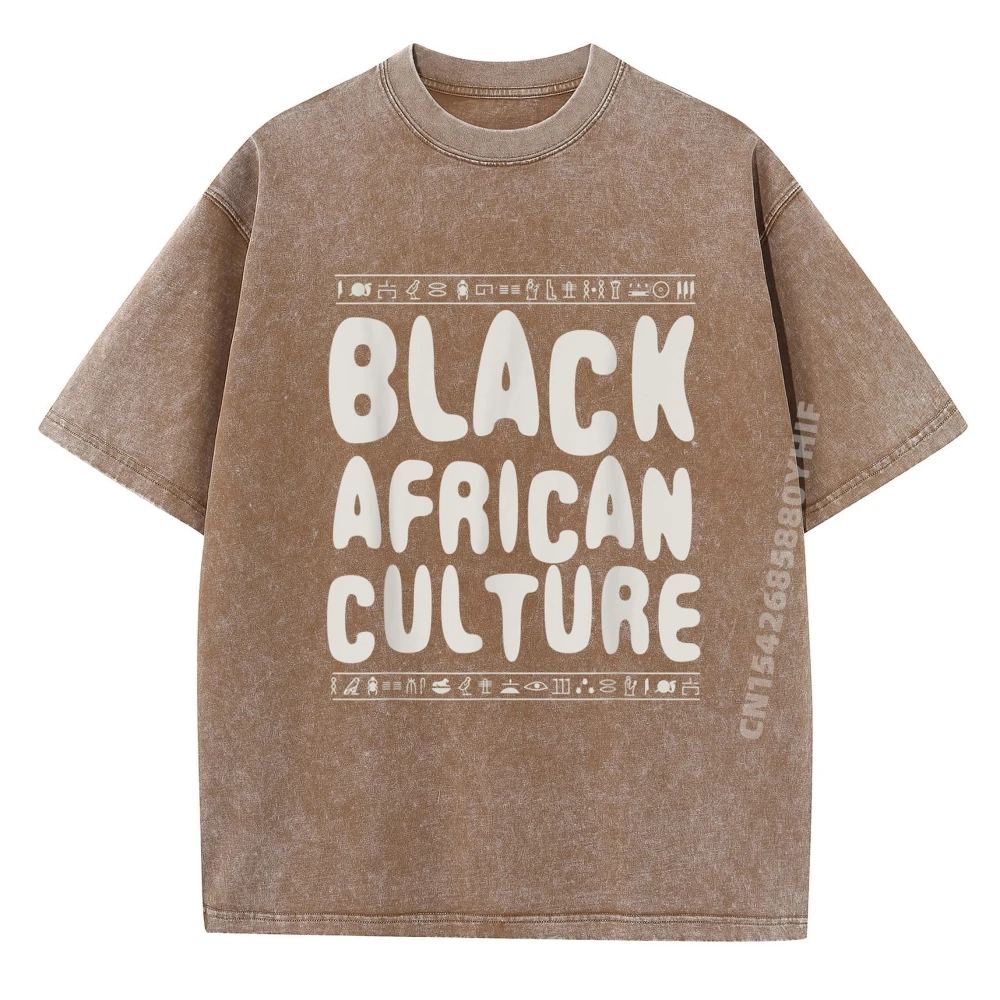 

Youth T-shirts For Men Black African Culture Is Ancient Summer Retro Washed T shirt Latest Graphic Tee Mens Gift