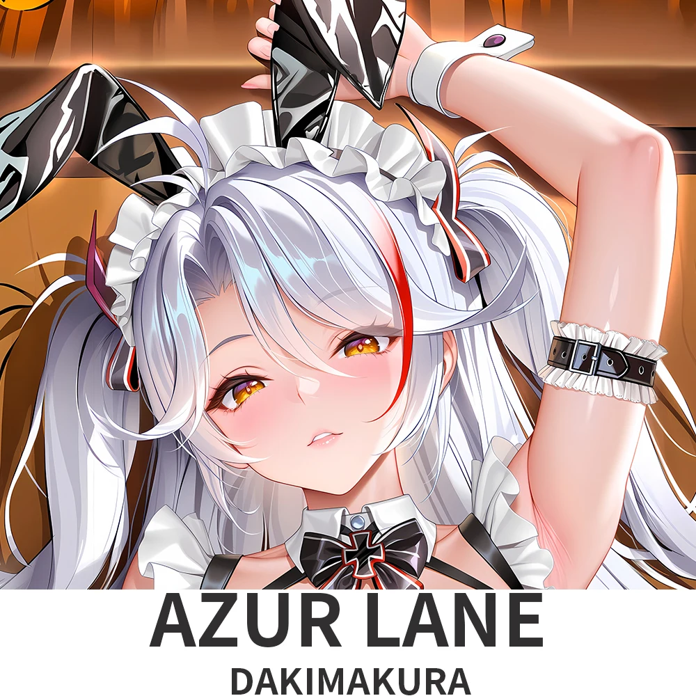 Dakimakura Azur Lane Prinz Eugen Soft Short Plush Pillow Cover Home Decorative pillowcase