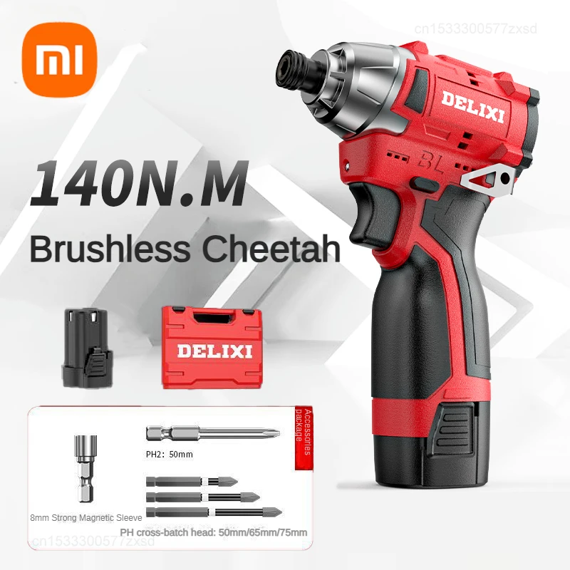 Xiaomi Delixi 16.8V Brushless Electric Screwdriver Household Small Hand Electric Drill Multifunctional Power Wrench Repair Tools