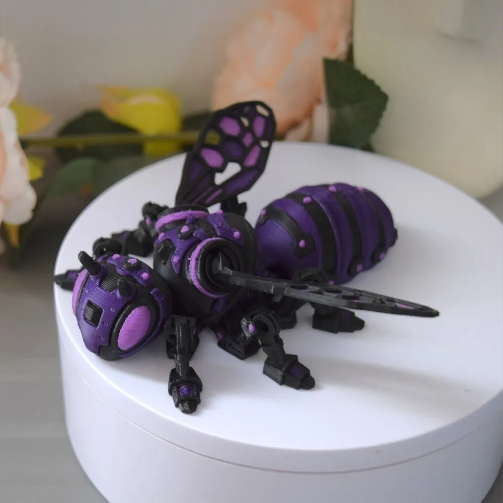 Multi Color 3D Printed Insect Model Joint Design Articulated Mechanical Insect Ornament Creative Style Bee Model Toy Gifts