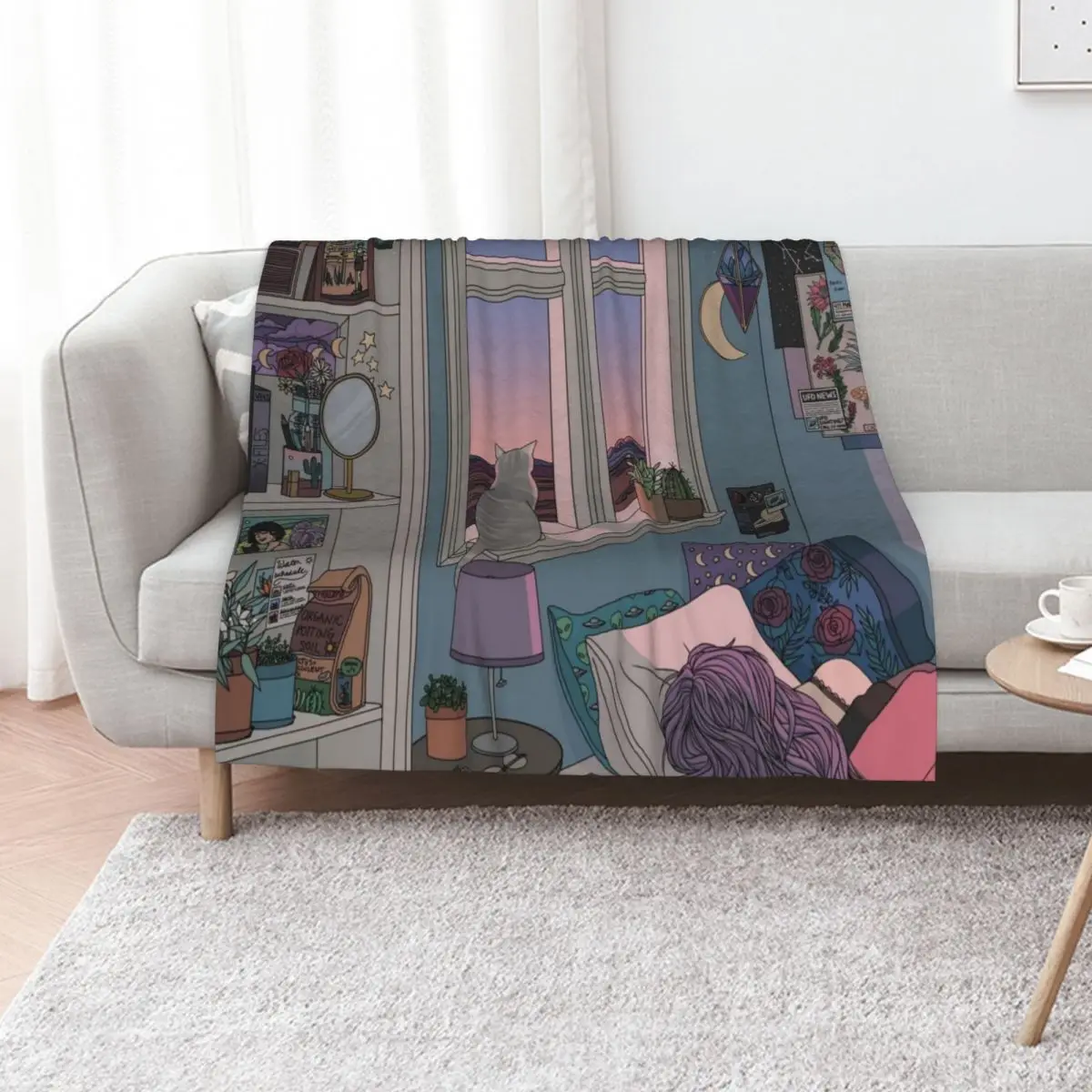 Early Morning Throw Blanket cosplay anime Decoratives Cute Plaid Luxury St Summer Beddings Luxury Throw Blankets