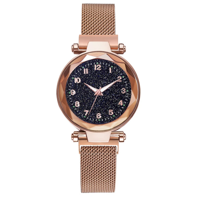 New Popular Women Watches Fashion Starry Sky Ladies Quartz Clock Luxury Magnetic Mesh Female Wristwatch 2023 Best Watch for Gift