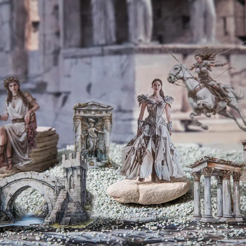 1pack/2pack 4Style Character Scenery Sticker Book Fantasy Career Journal Collection Dual-Material20Sheets Total for Creative Use