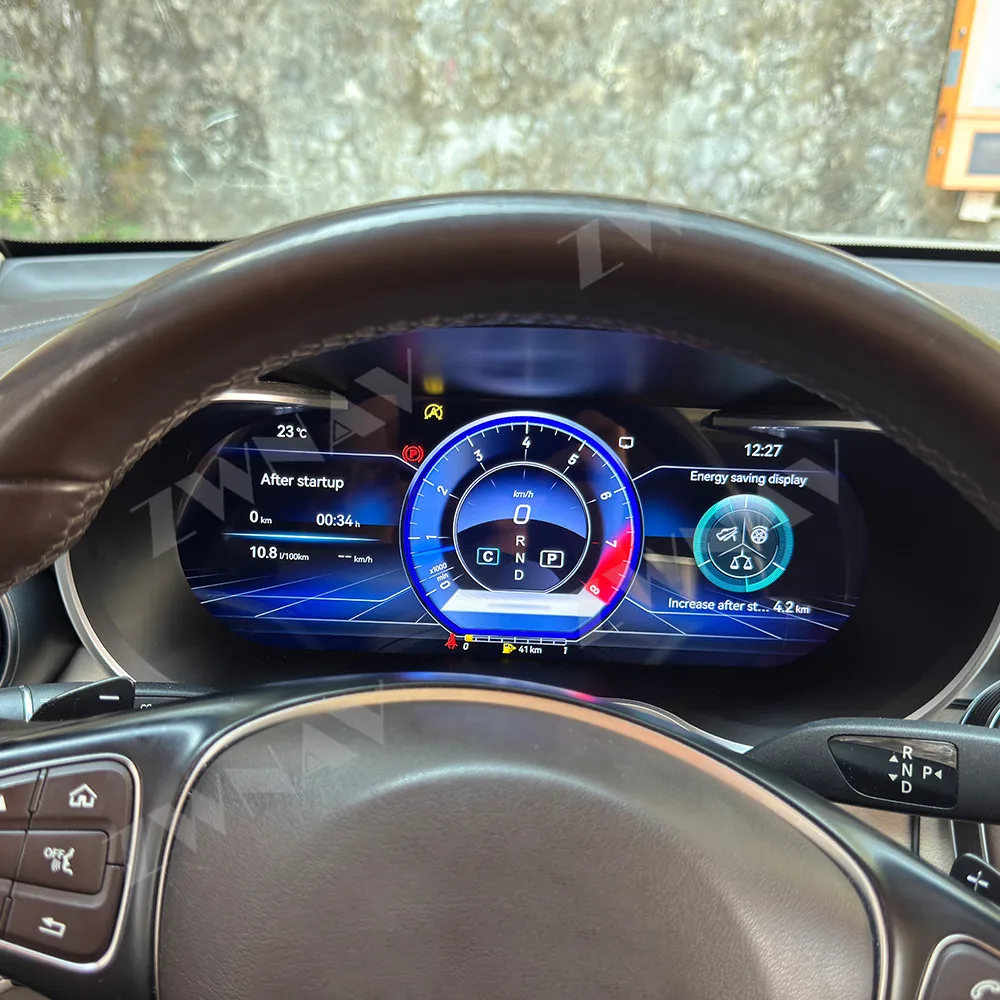 For Mercedes Benz C W205 2015 - 2021 Carplay Dashboard Gauge Car Virtual Cockpit LCD Digital Cluster Instrument Panel Dash Meter