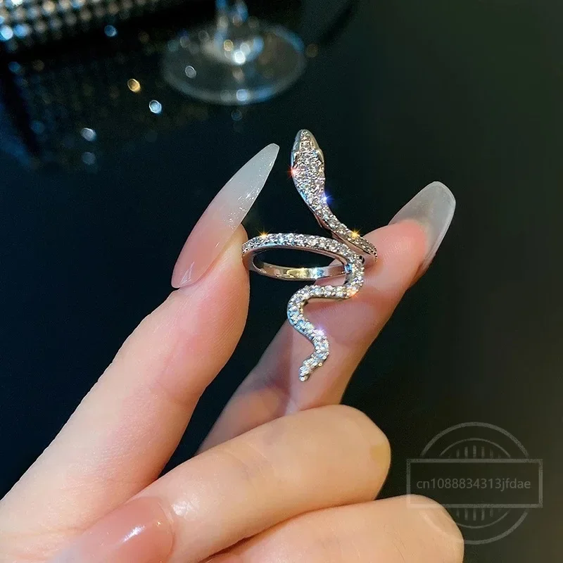 Snake Ring Micro Inlaid Zircon Wound Small Female Simplicity Minority Designer Fashion Index Finger Ring