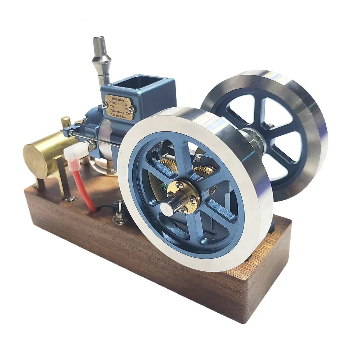Metal Slow Machine Horizontal Engine Carburetor Adjustable Speed Blue Engine Finished Experimental Toy