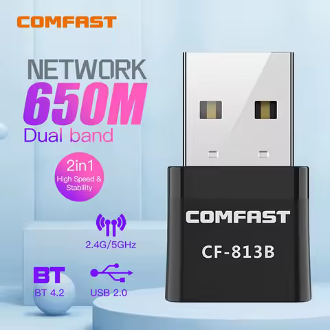 Comfast 600Mbps Adaptador Usb Wifi Bluetooth 4.2 Adapter 5GHz +2.4G Antena Para PC Cle 2 in 1 Ethernet Network Card De Rede
