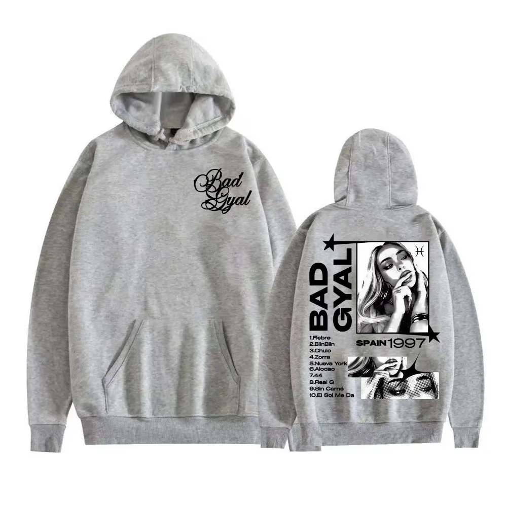Толстовки с рисунком Singer Bad Gyal Album Tour 2025, мужские и женские уличные толстовки в стиле Харадзюку в стиле хип-хоп, повседневная удобная толстовка большого размера