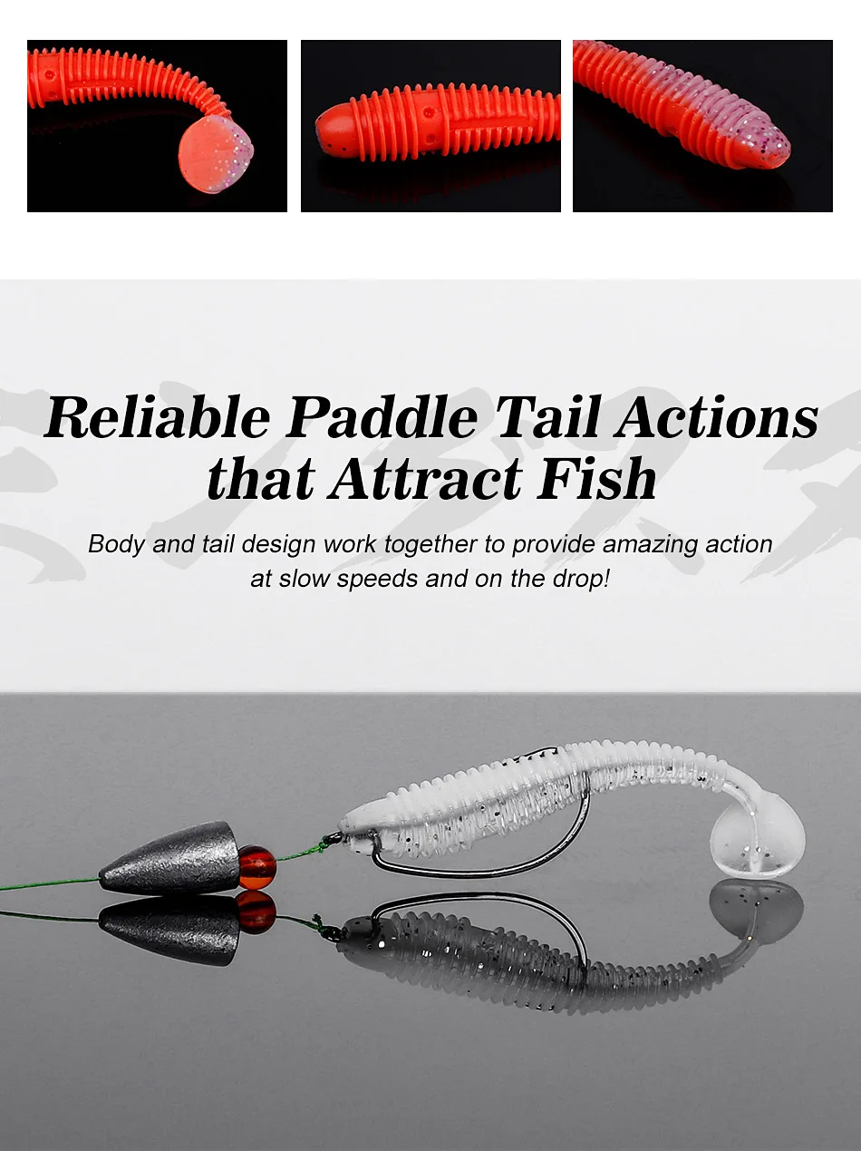 Noeby Weichen Angeln Lockt 9,5 cm 8g Paddel Schwanz Künstliche Weichen Köder Schaukel Wurm Swimbait Wobbler für Bass Silikon angeln Köder – Detail 8
