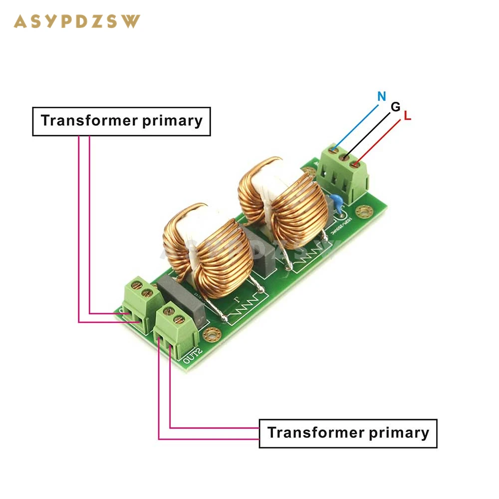 2-ступенчатый модуль фильтра электроочистителя переменного тока EMI 18A, плата очистки усилителя