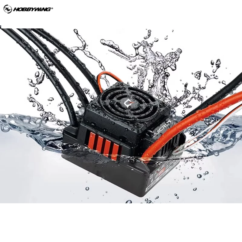 HOBBYWING QuicRun WP10BL60A WP8BL150 3-6S Wodoodporny Bezszczotkowy Bezczujnikowy Regulator Obrotów ESC do Ciężarówek 1/8 i 1/10, Monster Trucków