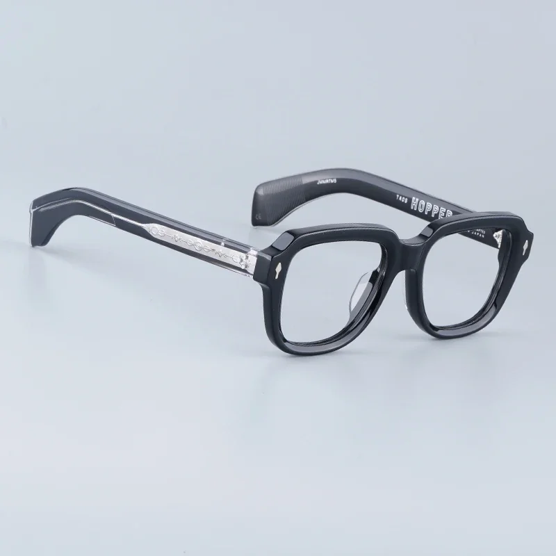 

TAOS Designer Brand Eyeglasses Frames Men Fashion Handmade Premium Thickened Acetate Big Square Glasses for Ladies with Case