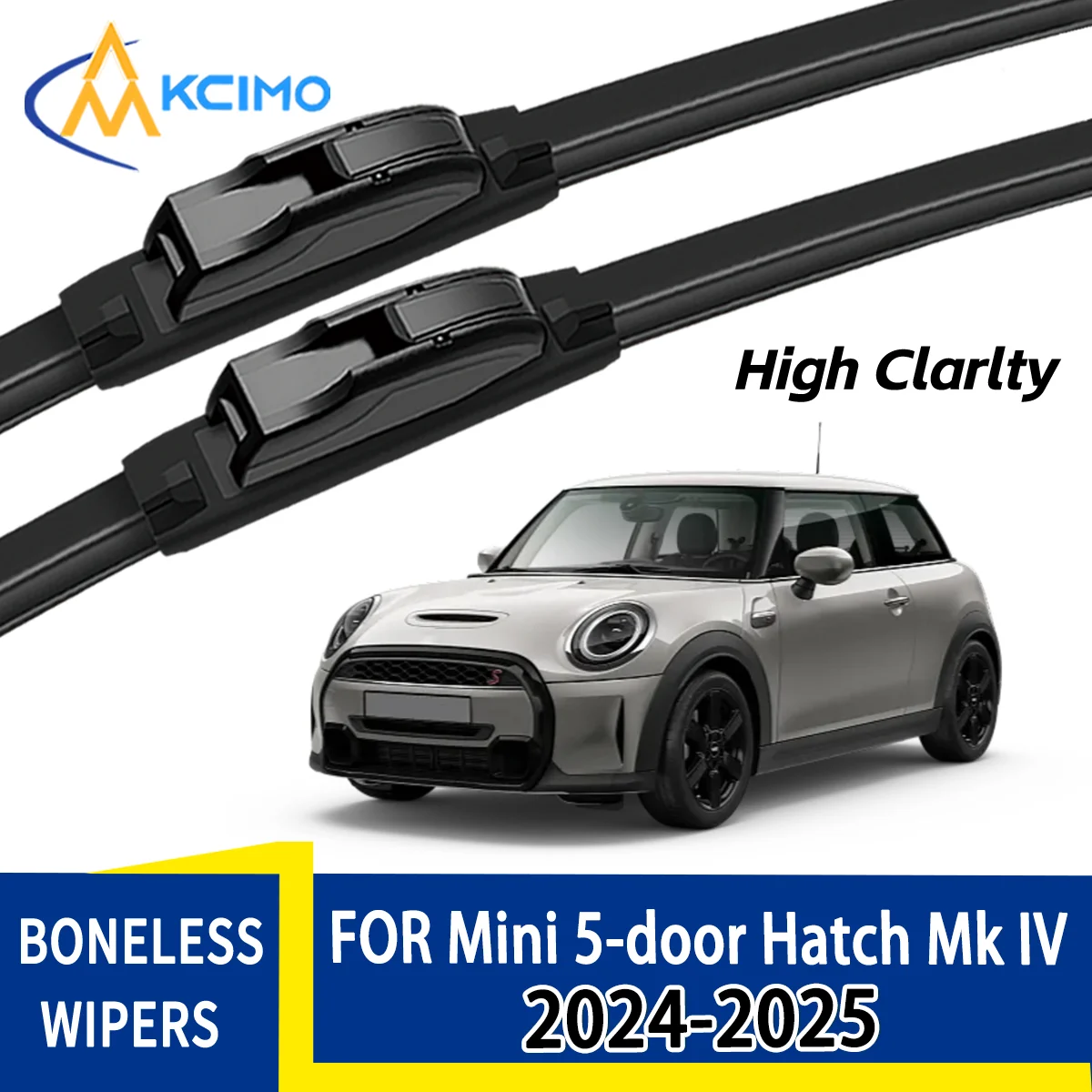 

For Mini 5-door Hatch Mk IV F65 2024-2025 Durable Quiet Front Windscreen Wiper Blades Auto Window Replacement Accessories