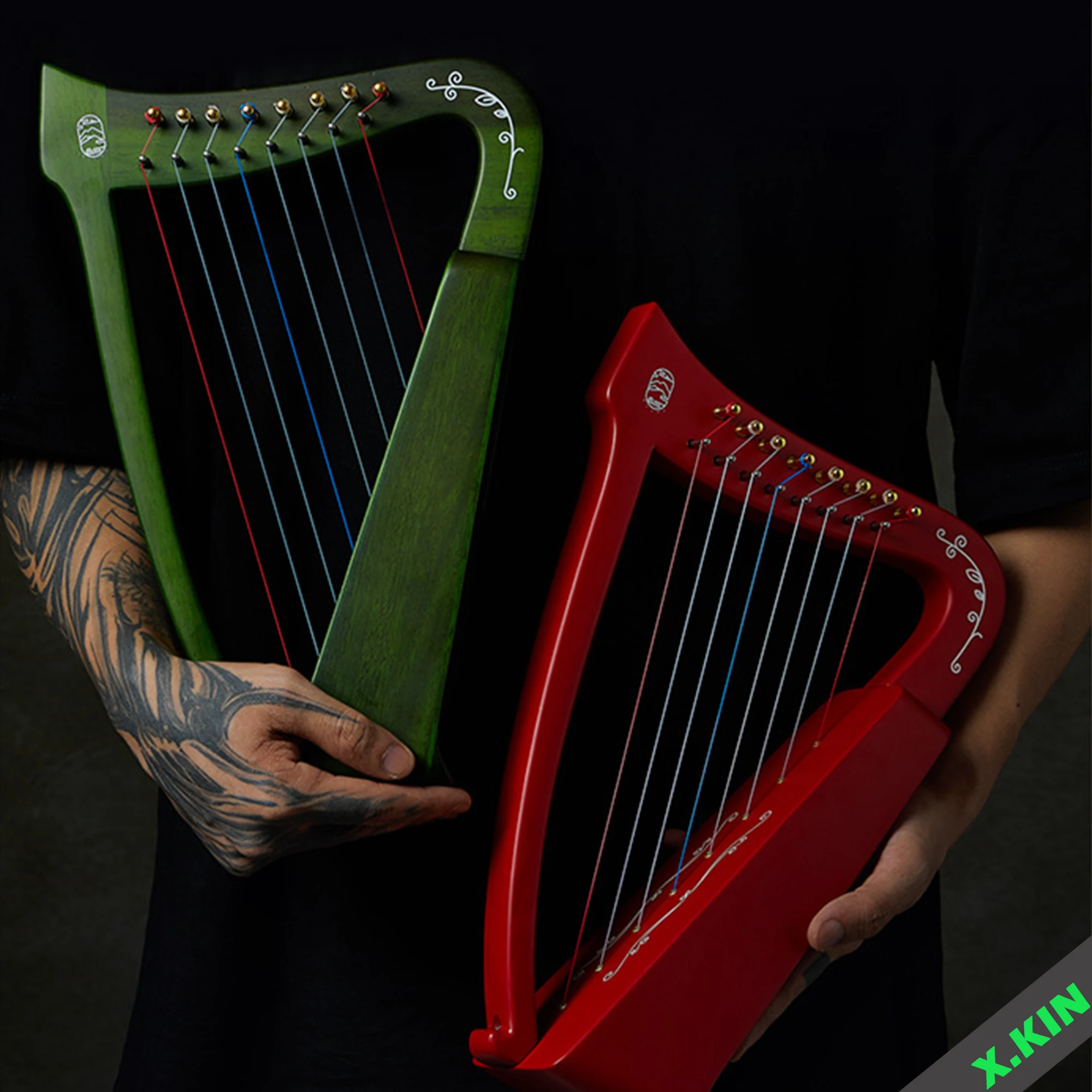 Beginner Portable Small Harp 8 Strings Performance Special Harp Classical Accompaniment Musical Stringed Instrument Accessories