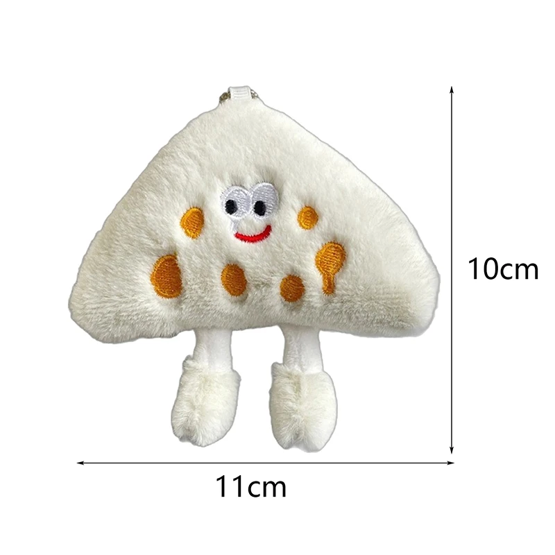 Creative Simulation Cheese Plush Keychain Toy Cartoon Funny Cute Bag Pendant Backpack Keyring Decoration Accessories Gifts