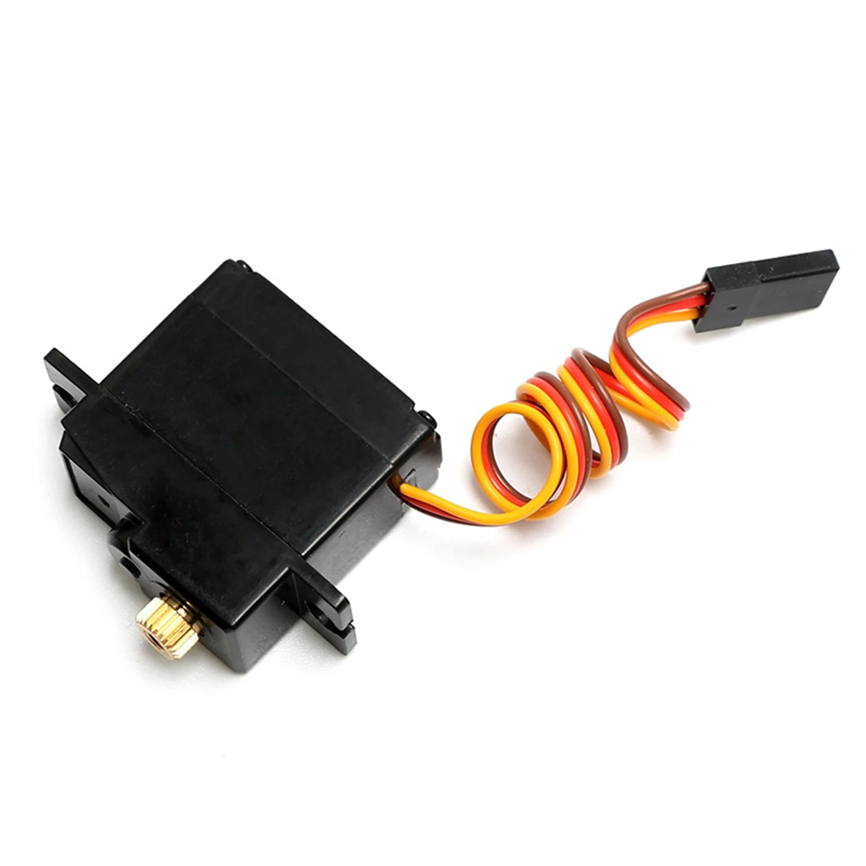 WOWFU-2 Set RC جزء السيارة: 1 قطعة 3.5 كجم ترقية ميتال جير سيرفو ومجموعة واحدة من قضيب سحب مؤازر معدني، أسود