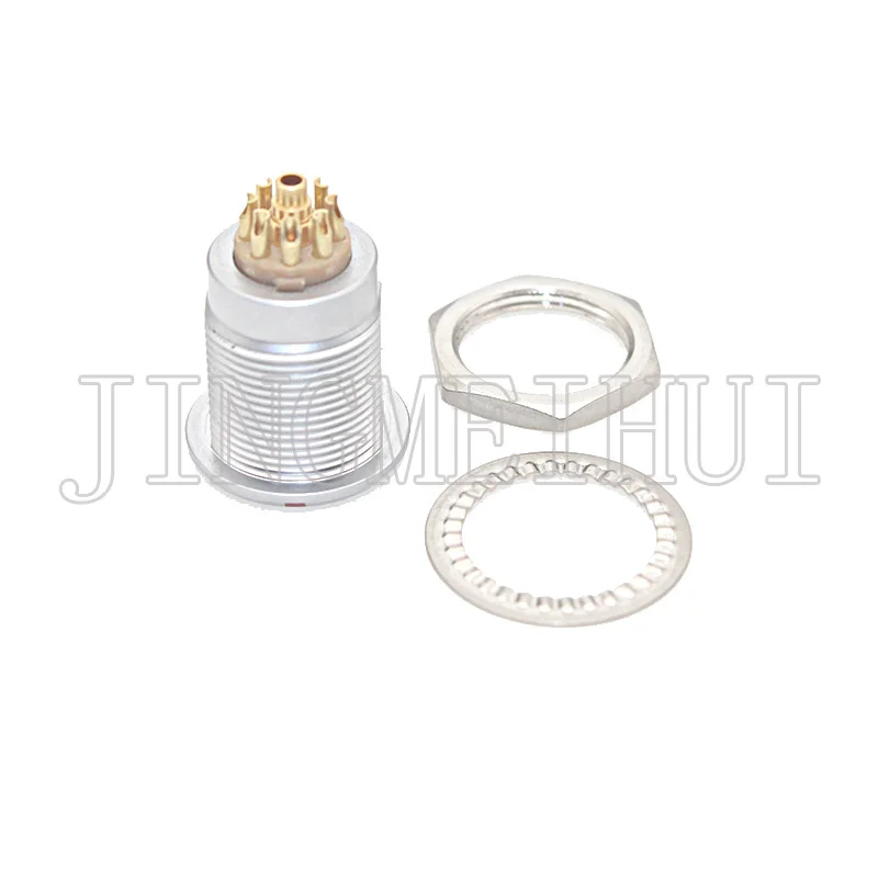 EGG 3B 8+1 Pin Impedanc 50 Ohm Coaxial Metal Connector High And Low Frequency Mixed Push-pull Self-locking Aviation Socketn