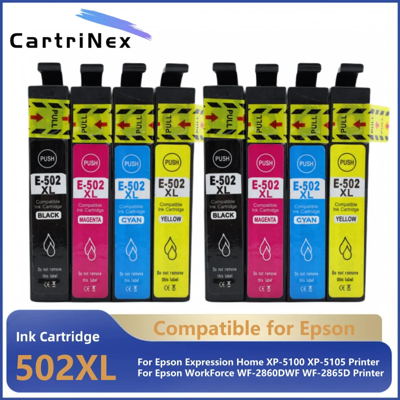 

Совместим с картриджем Epson T502XL 502 502XL T502 XP 5100 XP 5105 WF2860 WF2865 принтера