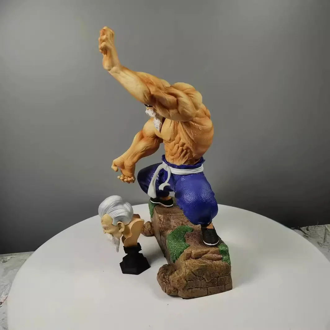 Figura de Dragon Ball Master Roshi, modelado muscular Ka Me Ha Ha Ha, modelo de Anime, colección de estatuas Gk, adorno de decoración de escritorio, 25cm