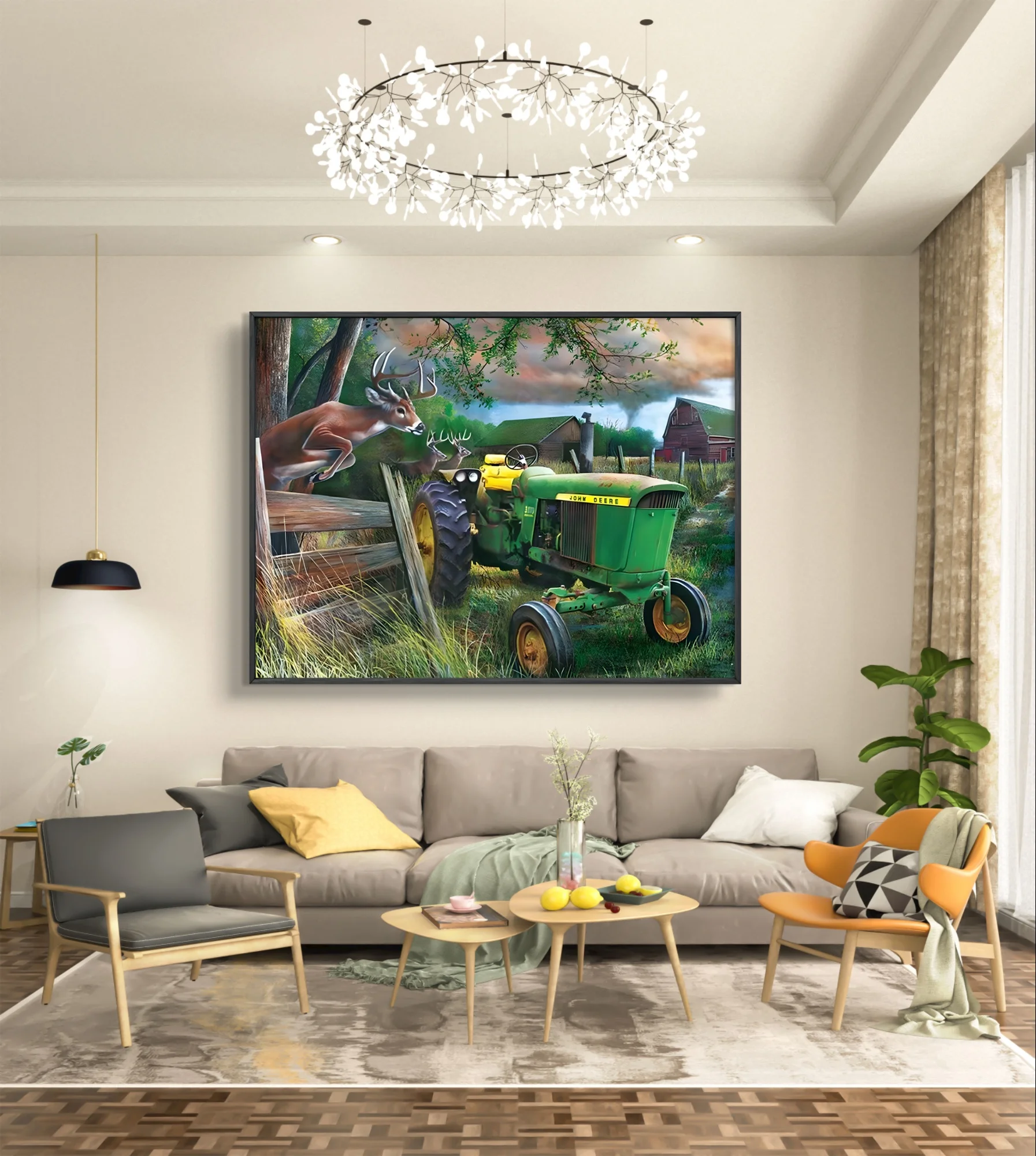 Tractor 5D Diamond Painting Country Farmhouse Pictures Diy Diamond Embroidery Cross Stitch Adult Handmade Retro Home Wall Decor