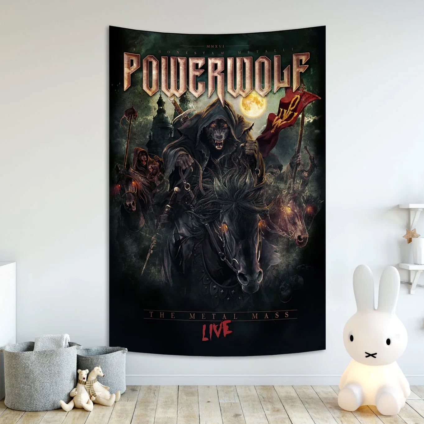 

German Power Metal Band Powerwolf Tapestry Bohemian Hippie Bar Dormitory Interior Decor