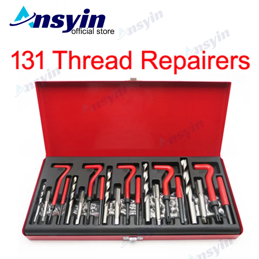 FOR 131 Pcs Engine Block Restoring Damaged Thread Repair Tool Kit M8 M10 M12  M5 M6 Professional