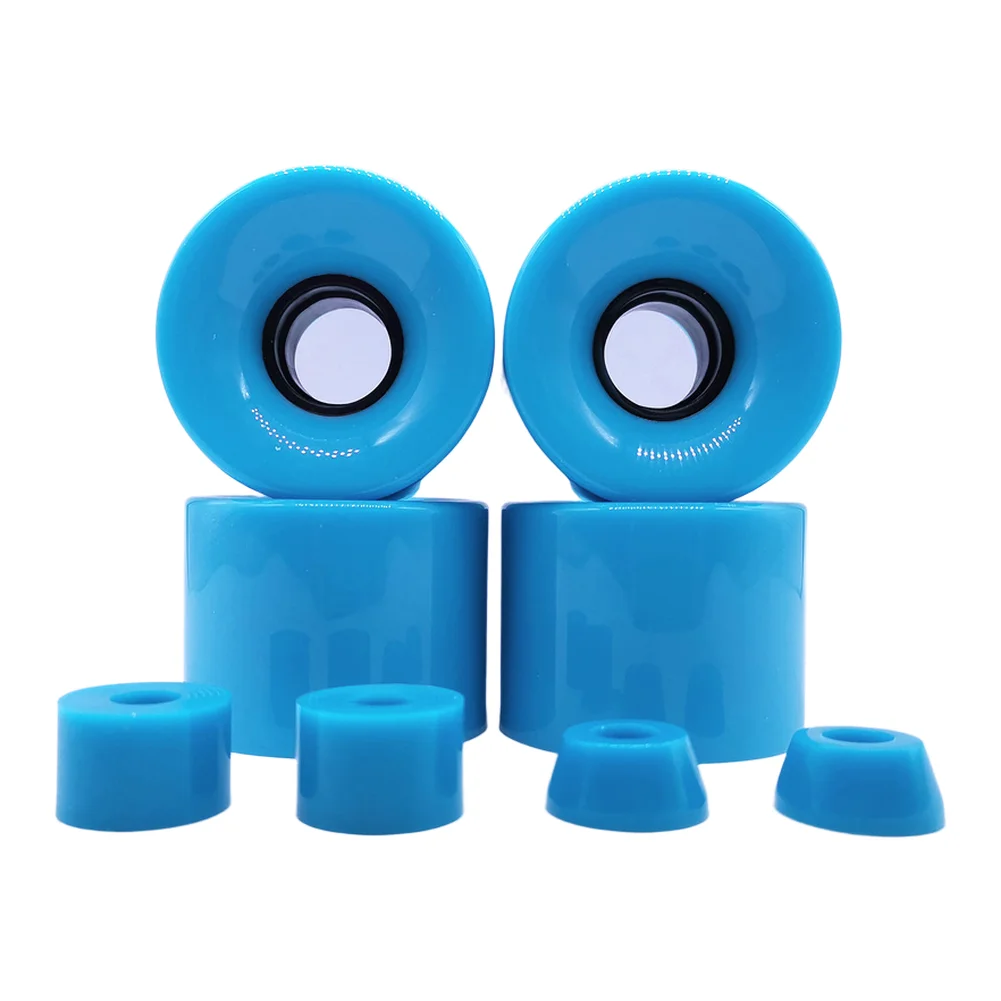 Longboard Wheels Set Skateboard Wheels For Street Cruising Blue Skateboard Wheels 60x45mm Dimension Smooth Rolling