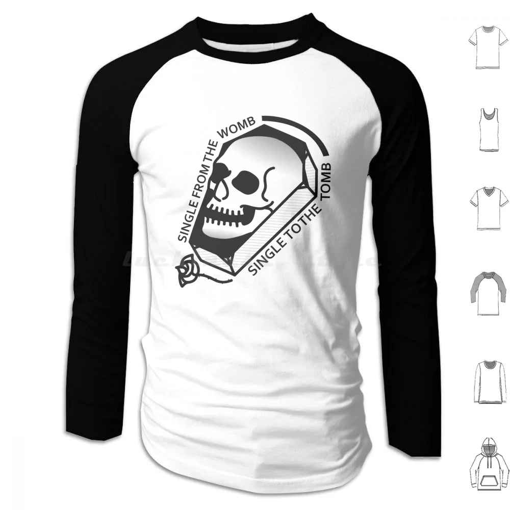 

Толстовки Born Single Die Single с длинным рукавом Egirl E Girl Eboy E Boy Bachelor Dating Singles Single Womb Skull Single And