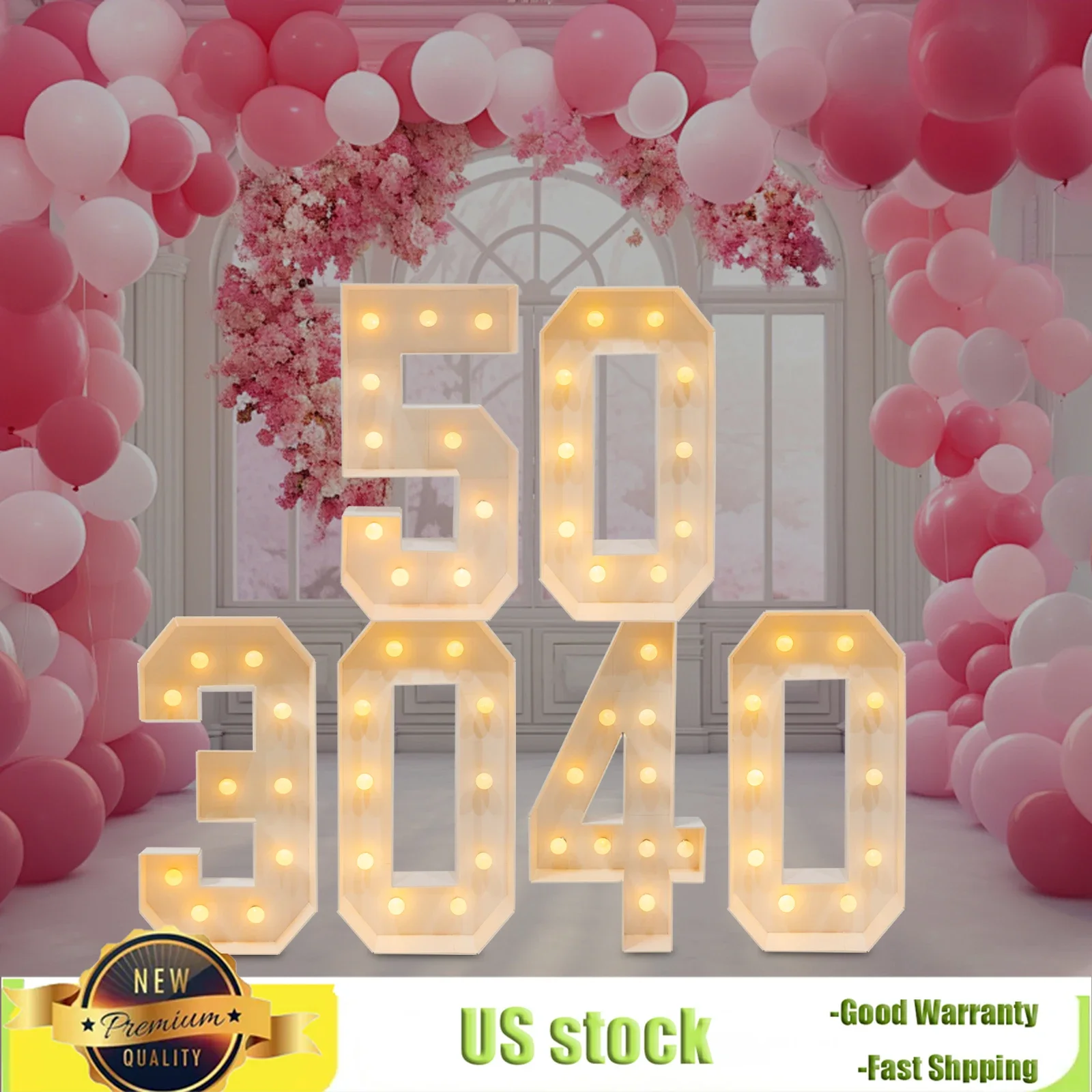 

Bymaocar Мозаика с подсветкой 3D номерная рамка, 100 см 30/40/50 светодиодная подсветка цифр орнамент с подсветкой для декора вечеринки по случаю дня рождения